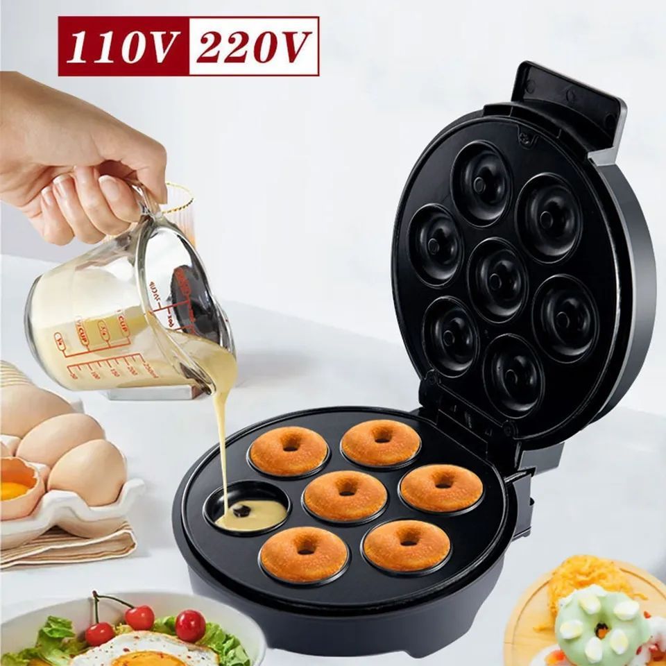 Mini Electric Grill Donut Maker Holes Portable Bread Machine Non