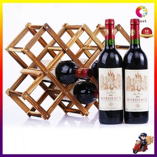 Folding pine wine rack creative wine rack solid wood display rack wine ...