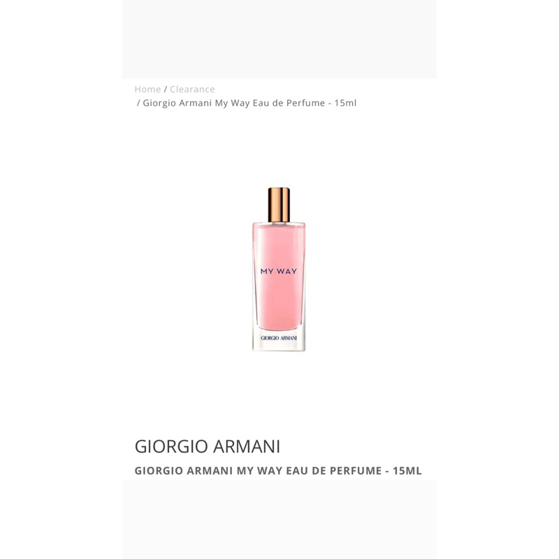 Giorgio Armani My Way 15ml Shopee Philippines