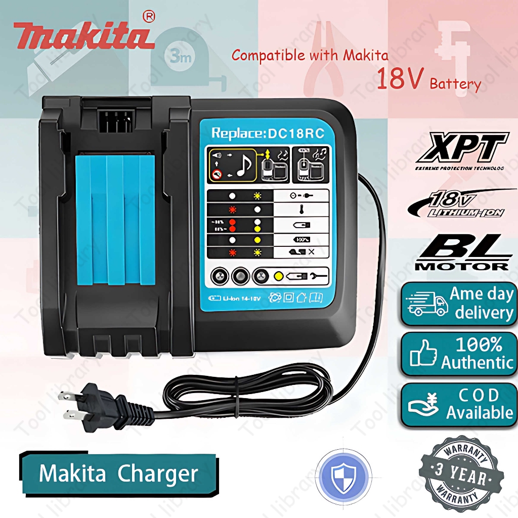 Makita 14V 18V Liion Batery Charger BL1830 BL1430 DC18RC DC18RA