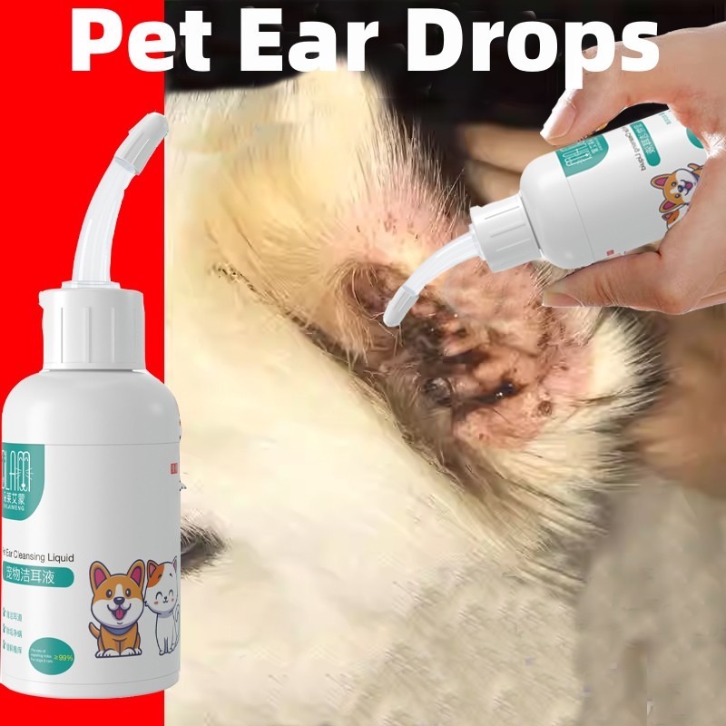 Ear Drops For Dogs Ear Infection Earmites Drop For Cat Dog Ear Cleaner ...