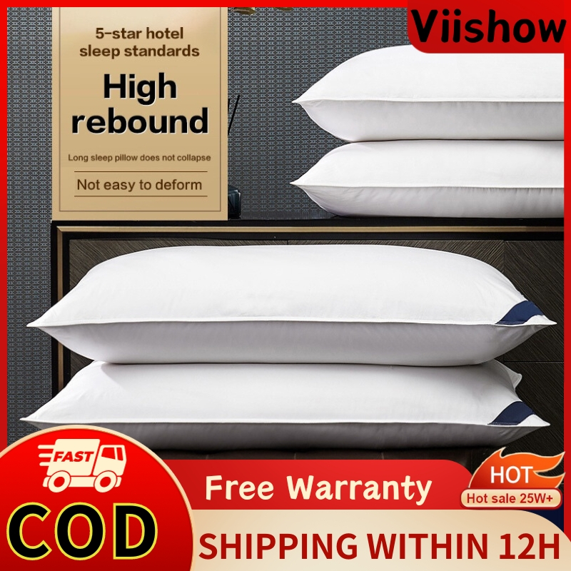 【Ready stock】Hilton Pillows King Cotton Premium Soft Down Breathable