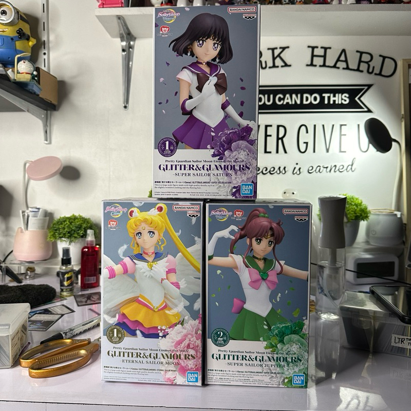 GLITTER AND GLAMOURS SAILOR MOON SATURN CHIBI VENUS MERCURY JUPITER