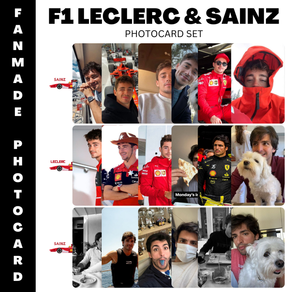 F1 Charles Leclerc & Carlos Sainz Fanmade Photocard Set | Shopee ...