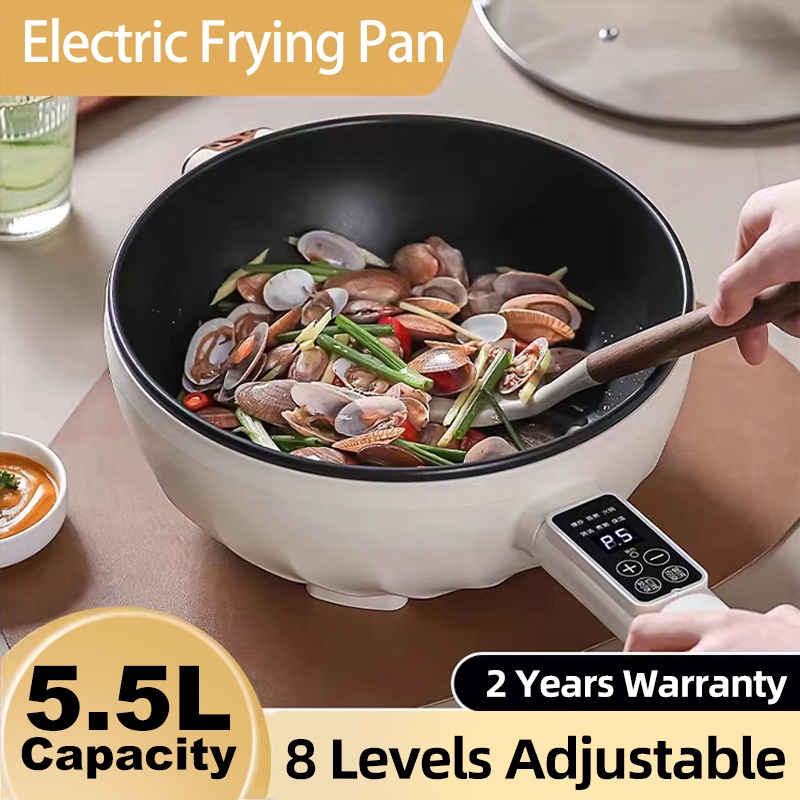 5.5L Electric Frying Pan 1500W Electric Pot Multifunctional Elecrtic