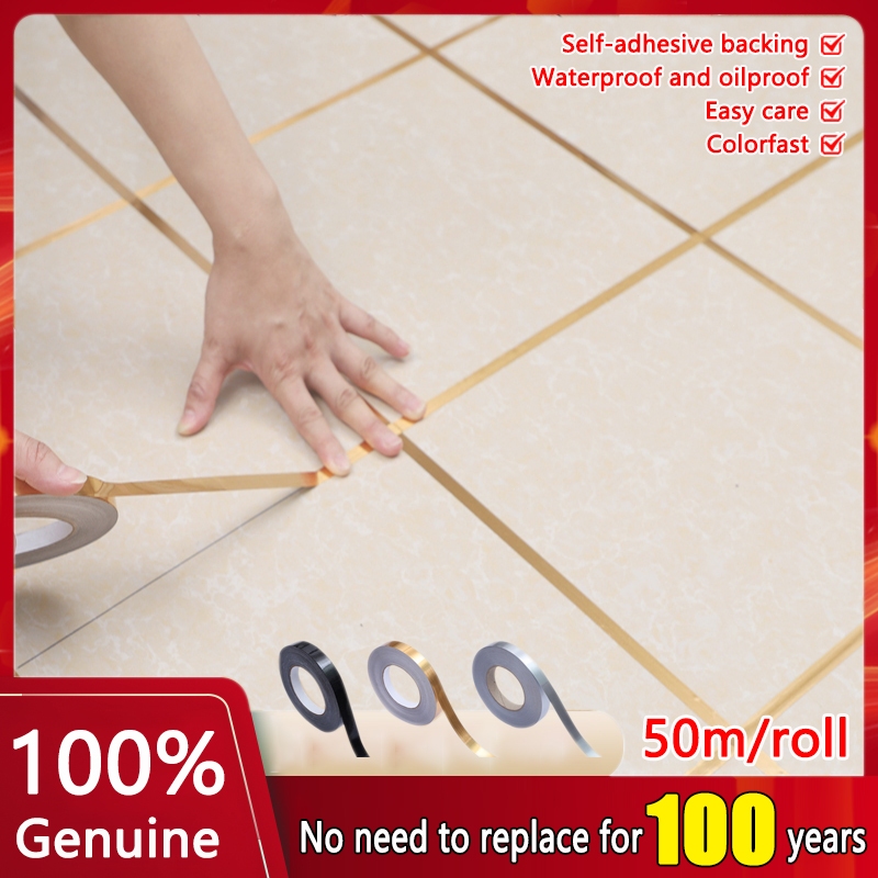 Floor Tile Gap Tape Wall Tile Strip Seam Sticker Copper Foil Waterproof