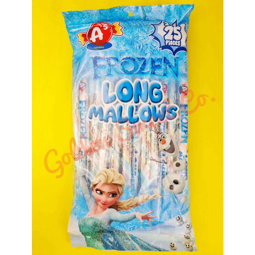 A's CANDIES 30cm LONG FROZEN/CARS FLUFFY SOFT VERY LONG MARSHMALLOW 24 ...