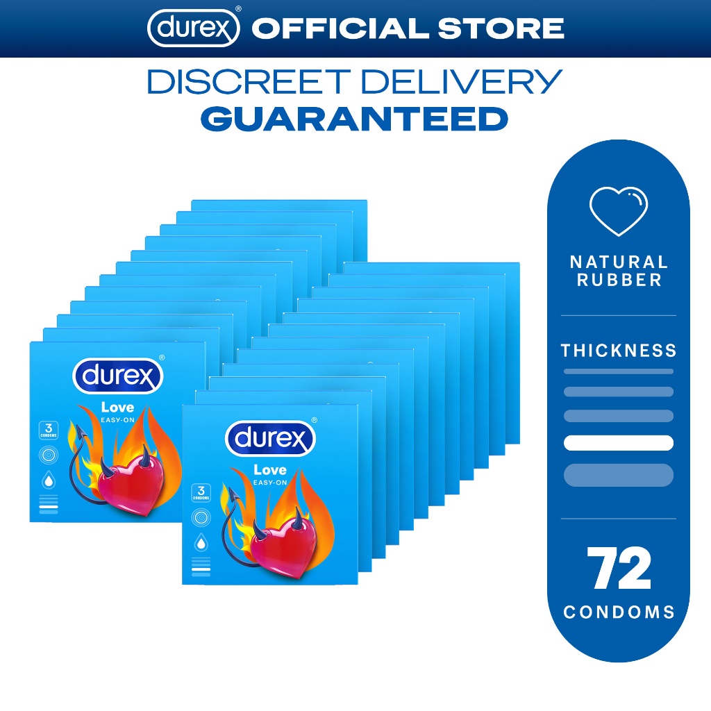 Durex Love Protection Rubber Latex Condoms 3s (Set of 24 72 Condoms