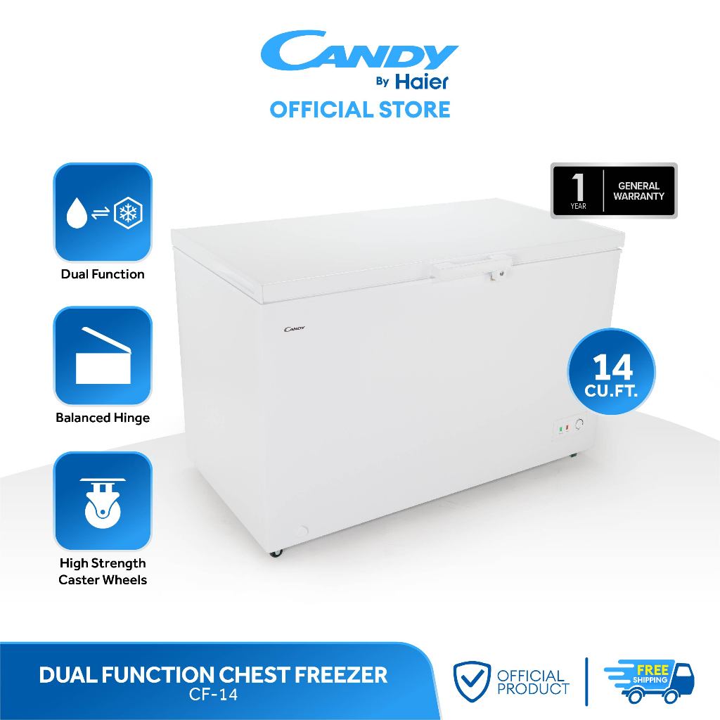 Candy CF14 14.0 cu. ft. Dual Function Quick Freezing Solid Top Chest