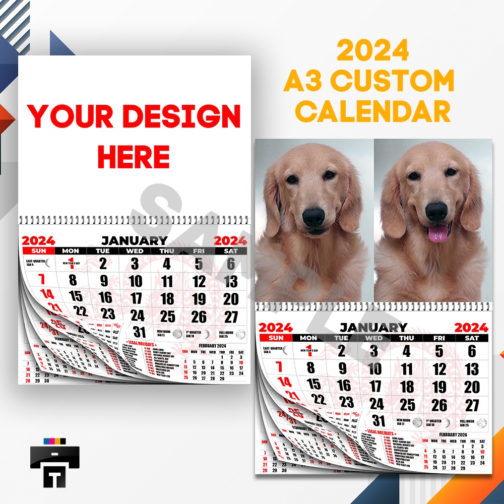 A3 Size 2024 Calendar Corporate Giveaways Family Calendar