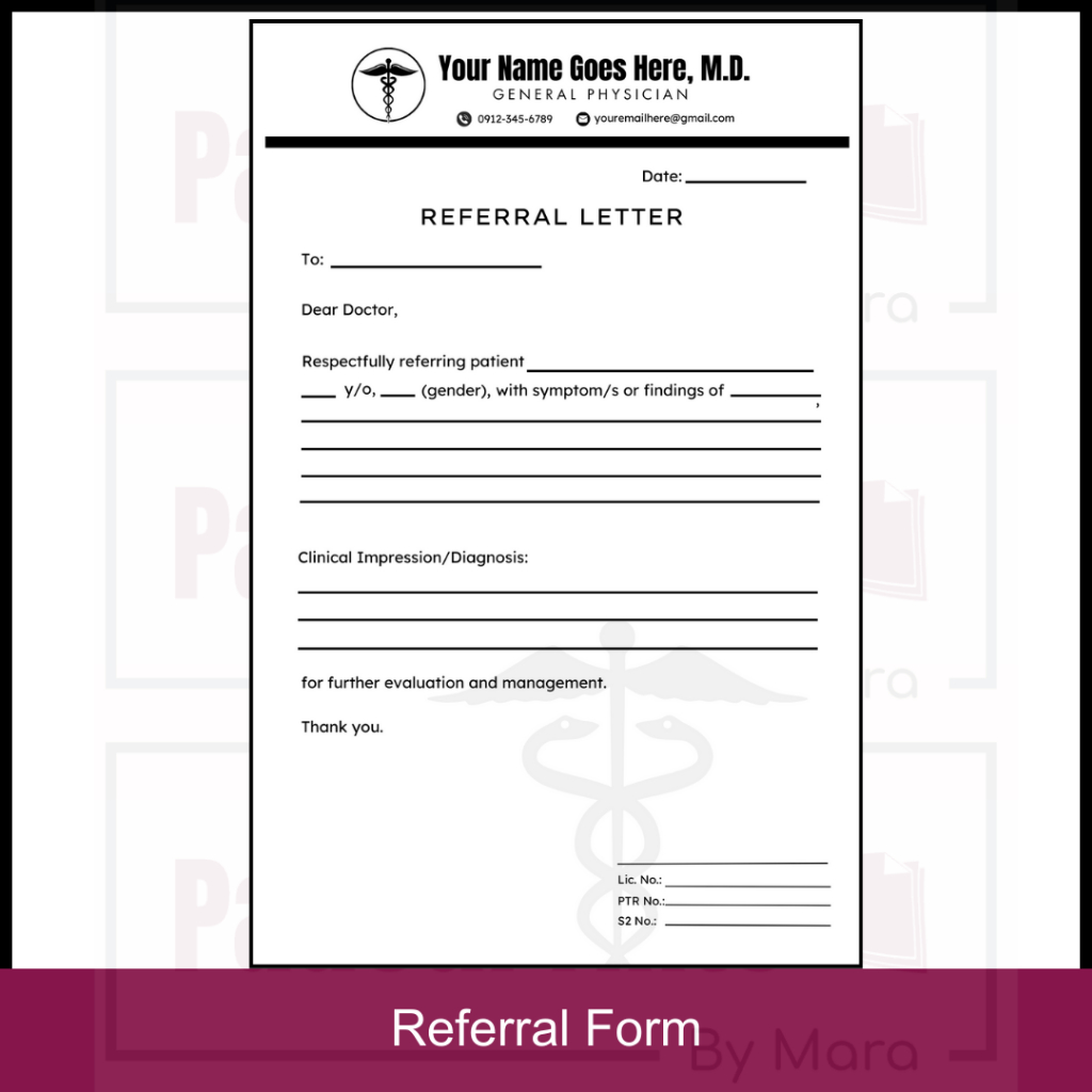 Generic and Customized Rx Pads, Med Cert, Referral Letter (100 leaves ...
