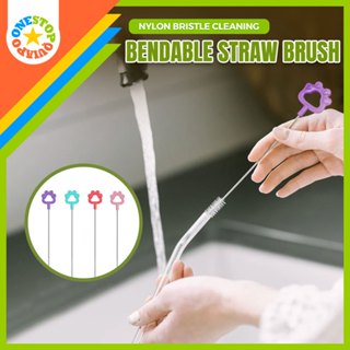 5pcs Straw Cleaning Brush, LONG Bristle Cleaner For Stainless