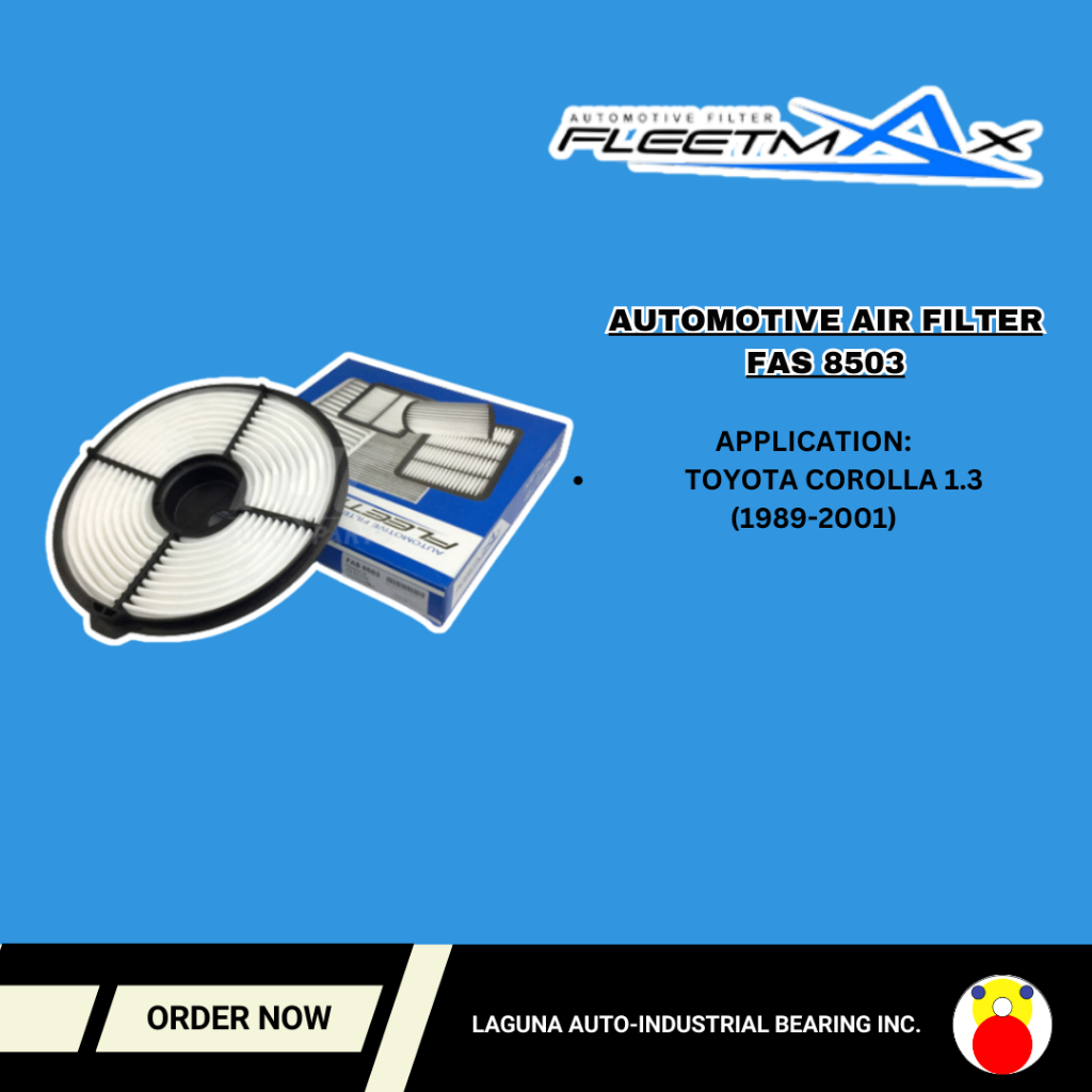 FLEETMAX AUTOMOTIVE AIR FILTER FAS 8503 TOYOTA COROLLA 1.3 (19892001) Shopee Philippines