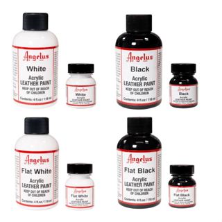 Angelus Acrylic Leather Paint - Flat Black, 4 oz