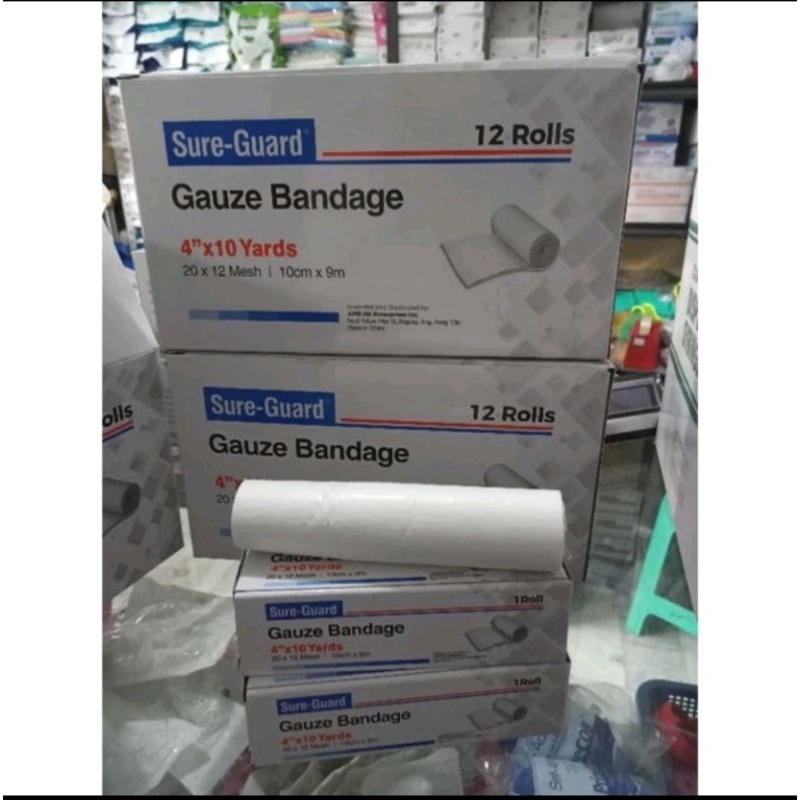 GAUZE BANDAGE 4X10uard 12roll(sureguard) Shopee Philippines