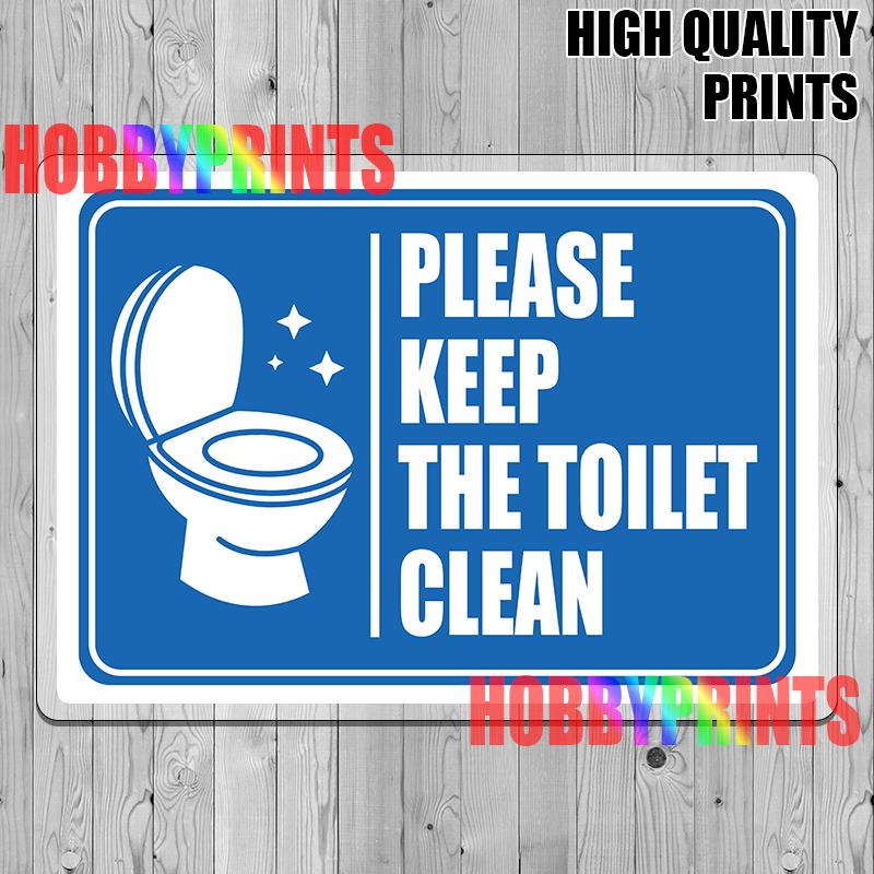 Laminated Signages Please Keep Toilet Clean Sign | Shopee Philippines
