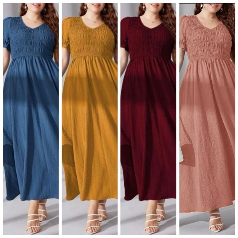 2958 ASY CASUAL PLAIN DRESS (FIT TO L/XL) | Shopee Philippines