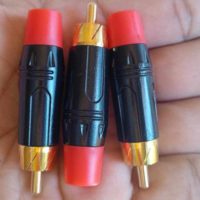 RCA AUDIO JACK CONNECTOR BLACK RED MALE | Shopee Philippines