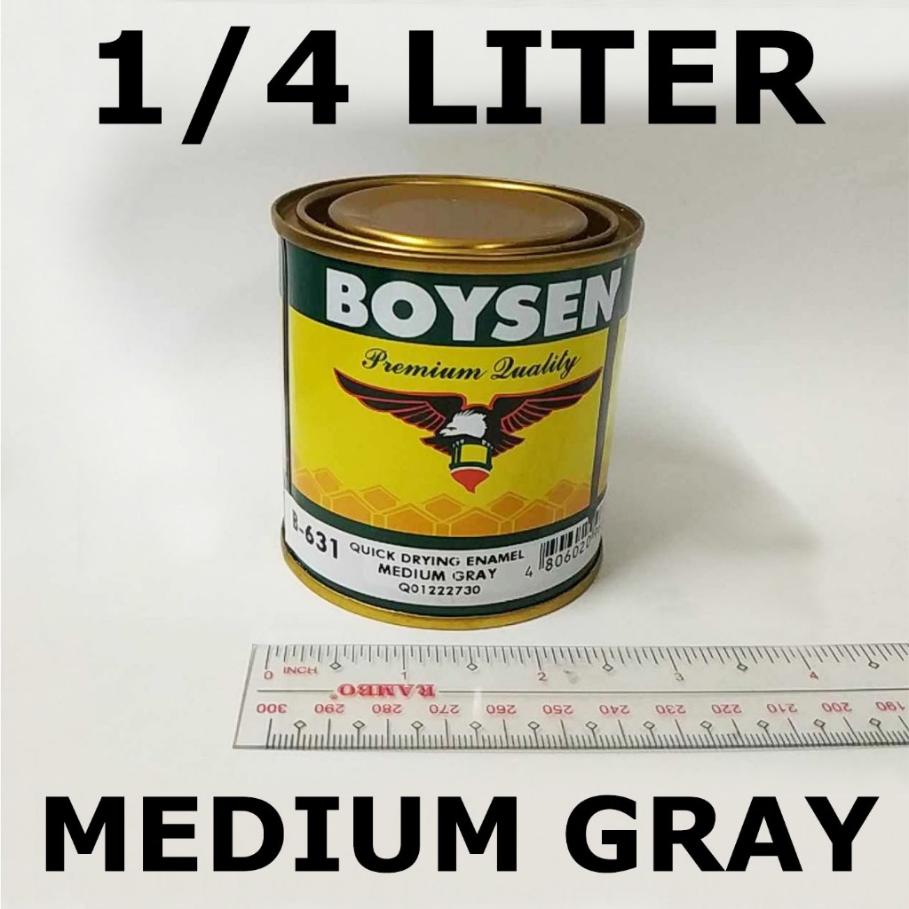 BOYSEN QDE MEDIUM GRAY B-631 ( 1/4 LITER ) FOR WOOD AND METAL ...