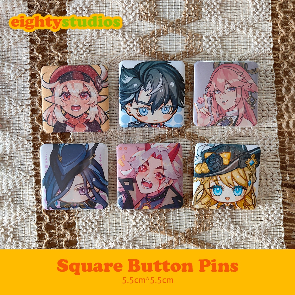 Customized Square Button Pin Badge | Personalized | Shopee Philippines