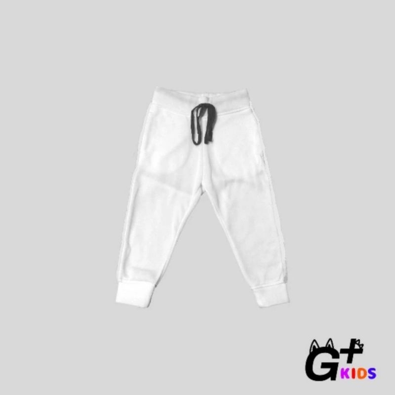 Plain best sale white joggers