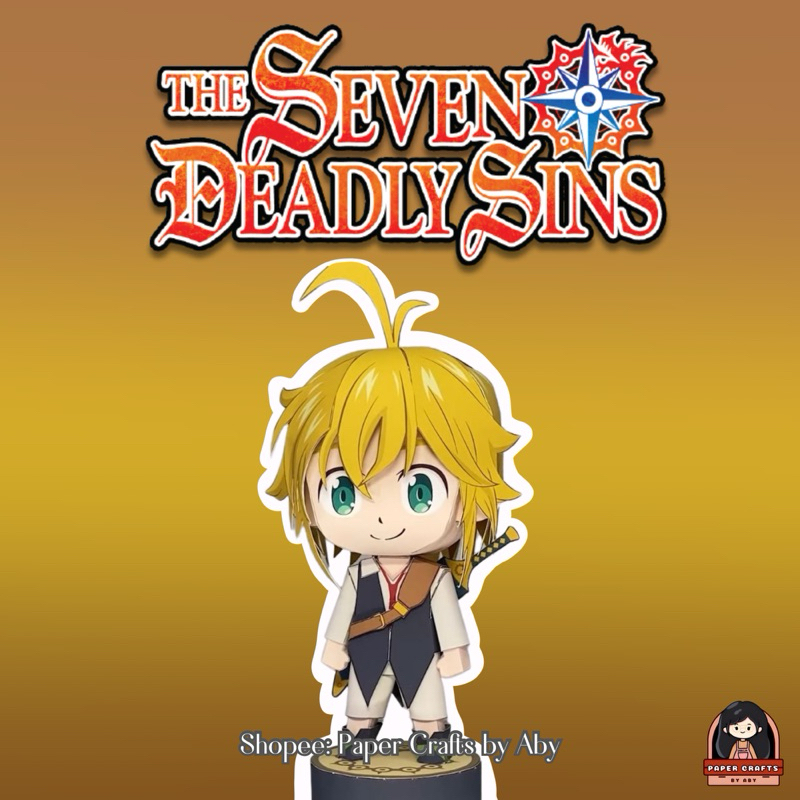 The Seven Deadly Sin Paper Crafts / Paper Anime Action Figure | Shopee ...