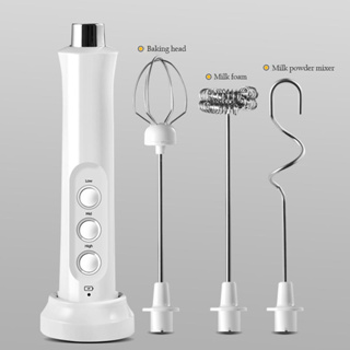 Peach Street Powerful Handheld Milk Frother, Mini Milk Frother, Battery Operated (Not Included) Stainless Steel Drink Mixer - Milk Frother Stand for