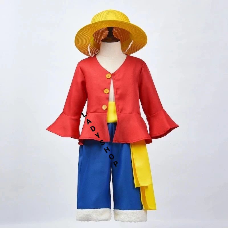 Monkey D Luffy Anime One Piece Costume For Kids | Shopee Philippines