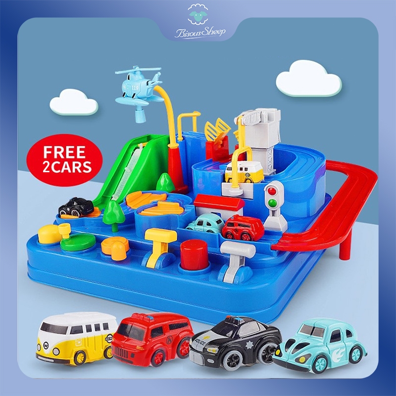 Rail Car Toy Set Assembly Electric Track Car Toy Rail Train Boy Kids ...