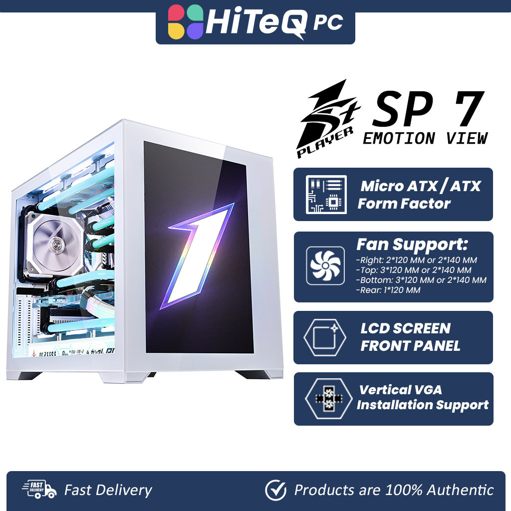 HiteqPC | 1STPLAYER STEAMPUNK SP7 EMOTION VIEW GAMING CASE W/ 13.3 ...