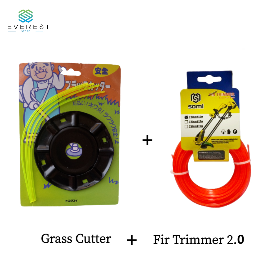 Grass Cutter String Trimmer Head w/Square Nylon (Tansi) Trimmer Liner