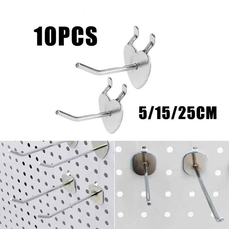 10pcs Peg Board Shelving Hooks PegBoard Display Hooks for Wall Organizer, Storage Shopee