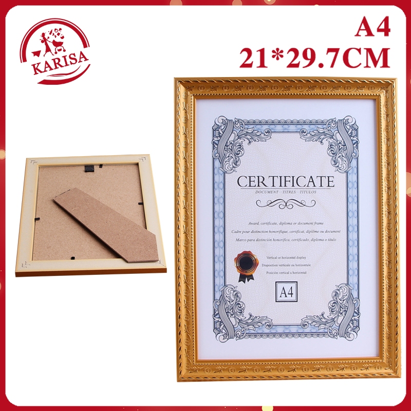 Certificate Frame A4 Size Ertificate Frame 21x29.7CM Gold Picture Frame