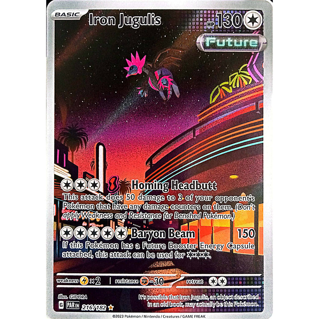Pokemon TCG Iron Jugulis 216/182 Paradox Rift Rare Full Art Shopee