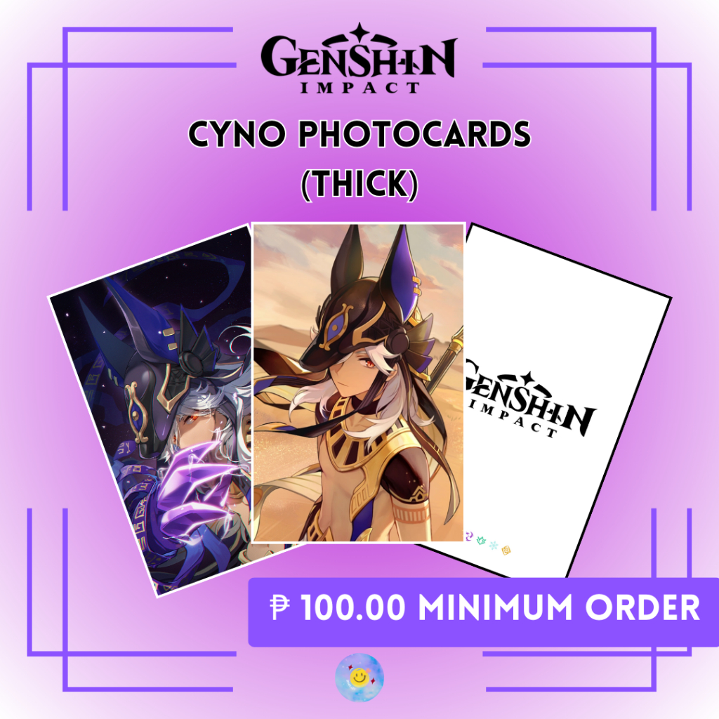 Genshin Impact Merch Cyno Boy Crush Thick Photocards Shopee Philippines