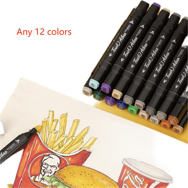 Painting Markers Manga Highlighter Pen Set Markers Art Color Set Marker ...