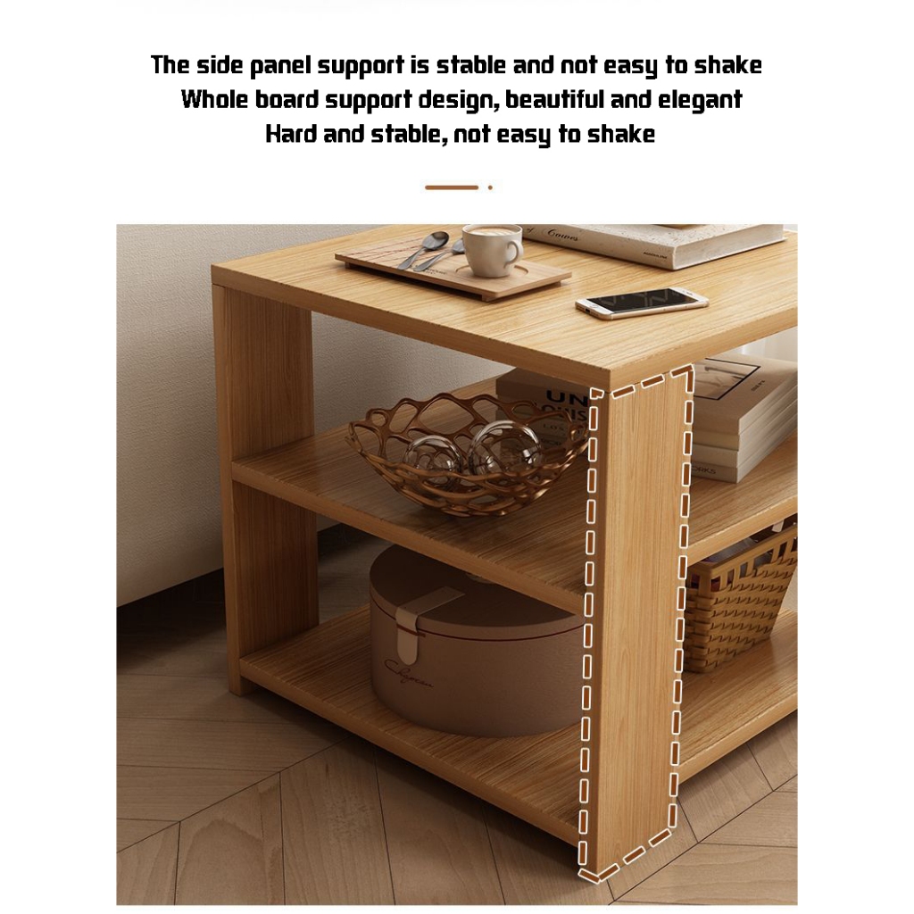 Nordic Bedside Table Small Square Desk Coffee Table Simple Sofa Side ...