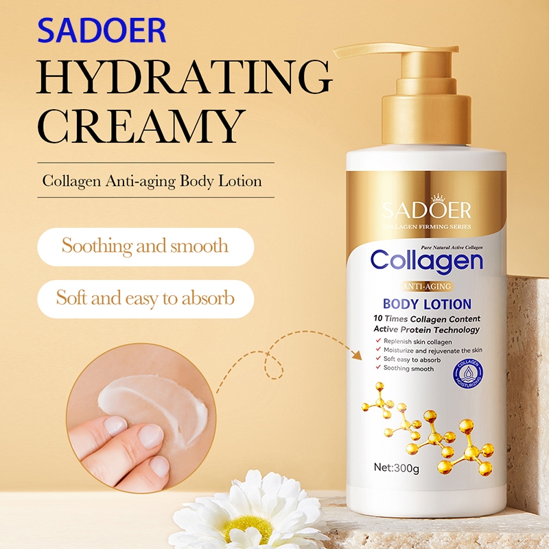 Devnen 300g Collagen Whitening Body Lotion Smooth Skincare Collagen Cream Remove Melanin Dark 1261