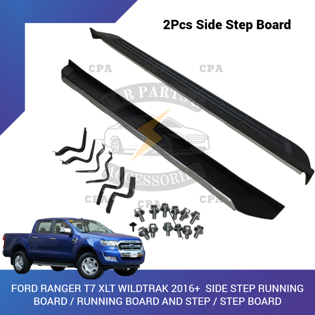 FORD RANGER T7 XLT WILDTRAK 2016+ ABS Plastic Aluminum Alloy Side Step ...