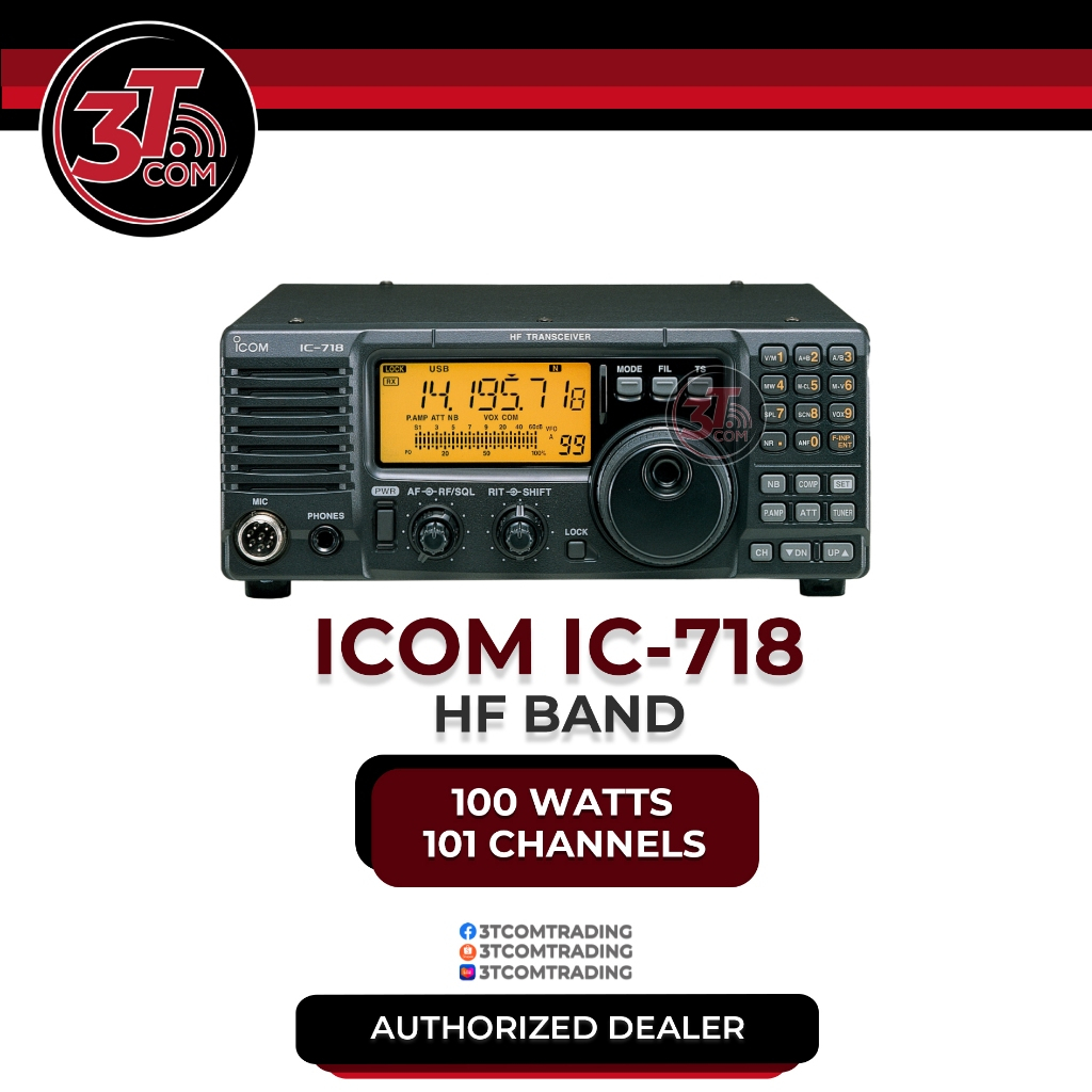 ICOM IC-718 HF All Band Transceivers IC-718 (USA VERSION) | Shopee ...