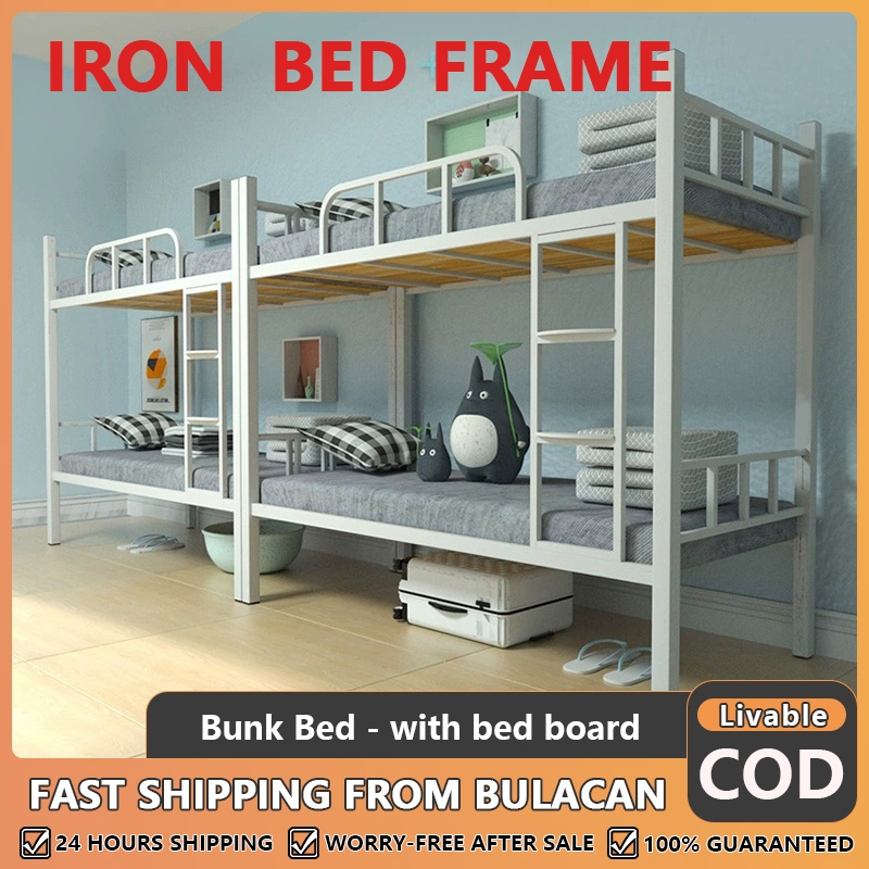 Double Deck bed Frame Iron Bed Staff Dormitory Student Bed Double Metal