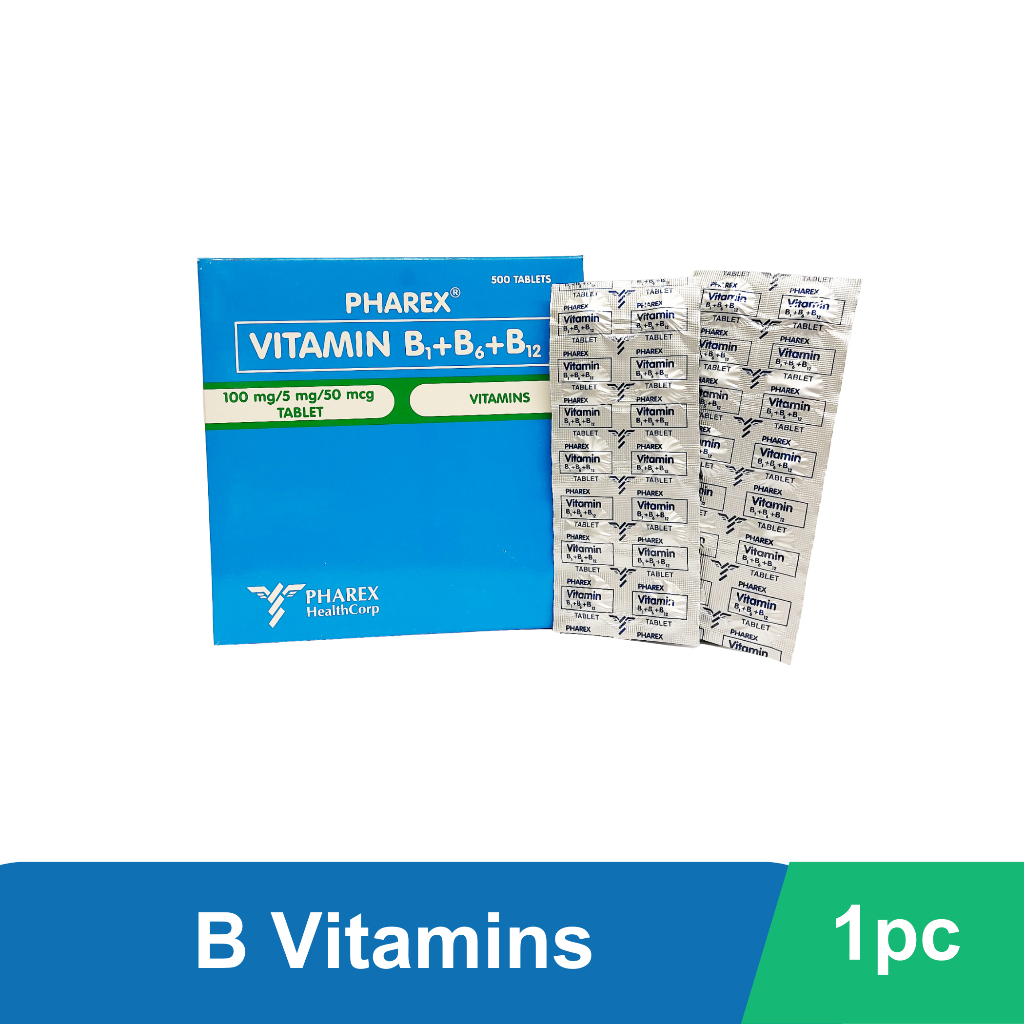 Pharex B Vitamins B1 B6 B12 Tablet | Shopee Philippines