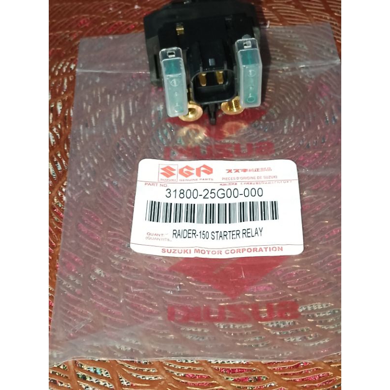 Starter Relay For Suzuki Raider 150 genuine parts Shopee Philippines