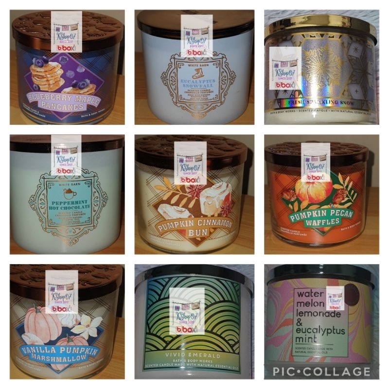 thumbnail image 2 of Bath & Body Works Frosted Spearmint 3-Wick Candle – 14.5 Oz Aromatherapy Scent 2 of 3