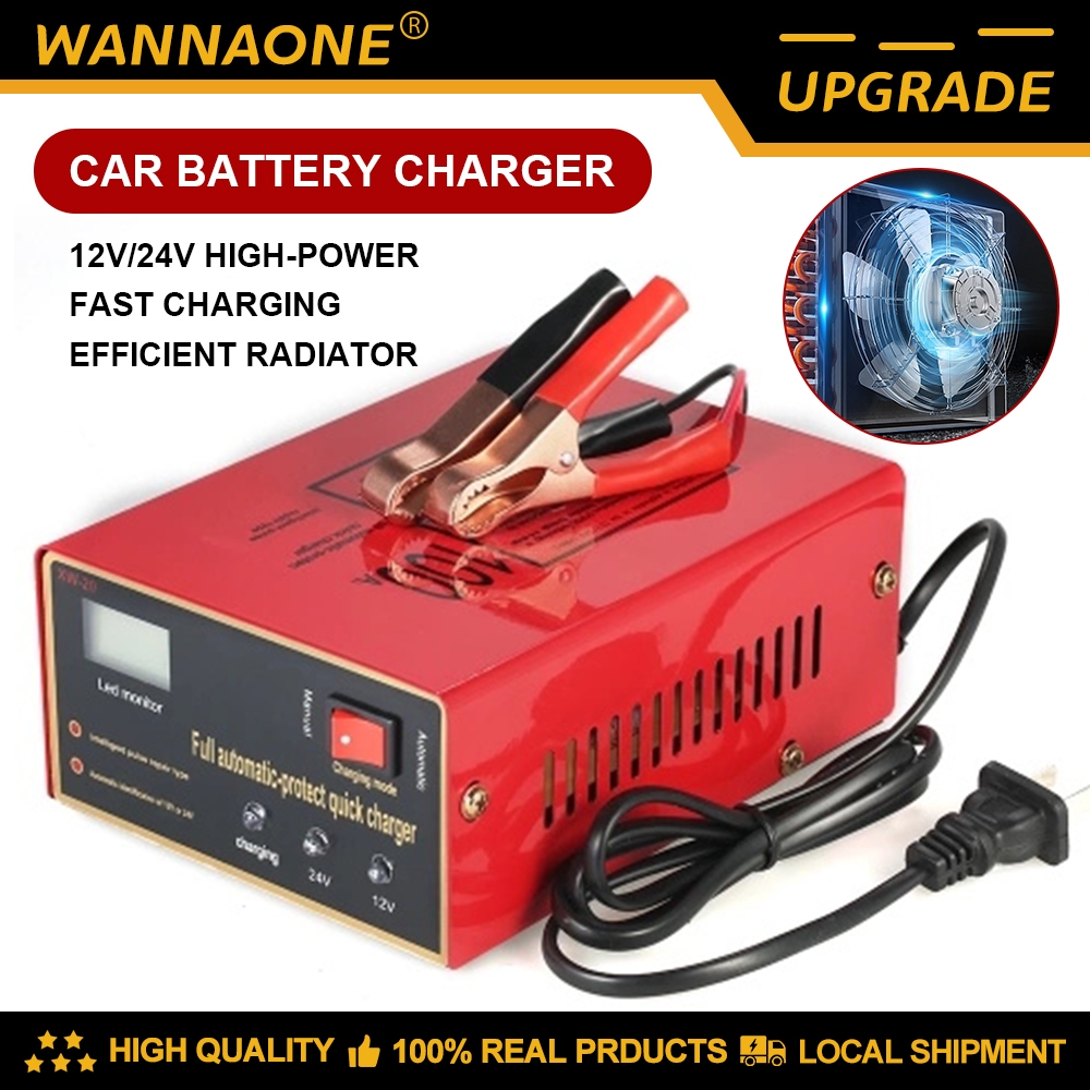 Battery Charger 12v 24v Heavy Duty For Car Fast Charging Portable ...