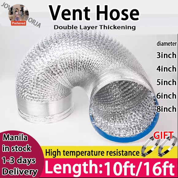Range Hood Exhaust Pipe Vent Hose Outlet Tube ventilation duct aluminum