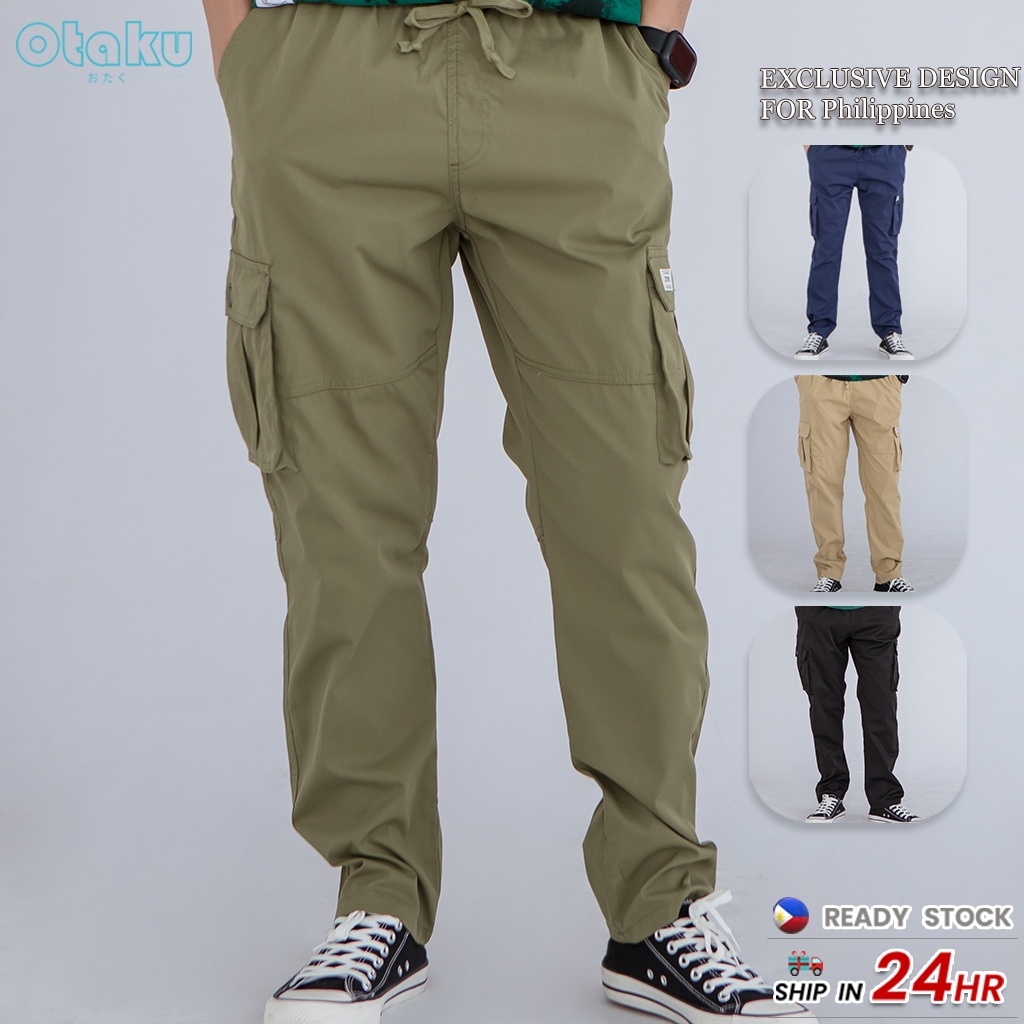 Otaku Cargo Pants | 6 Pockets | Semi Baston | Makapal ang tela | Shopee ...