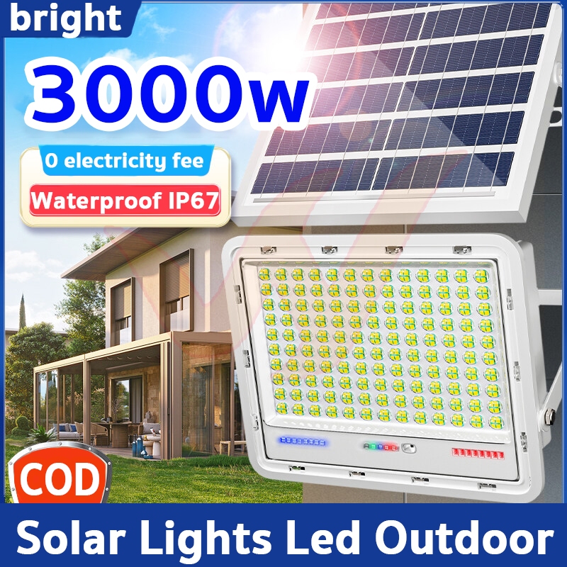 solar flood light 1000W/3000W solar light outdoor waterproof led solar ...