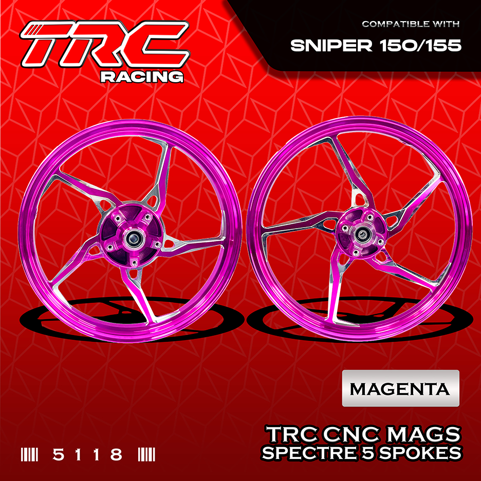 TRC CNC Mags Sniper 155/150 Spectre 5 Spokes (1.6 17F x 1.6 17R ...