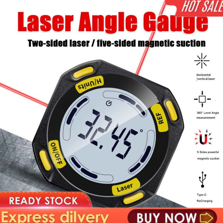 Laser Digital Protractor Angle Measure Inclinometer 3 In 1 Laser Level ...